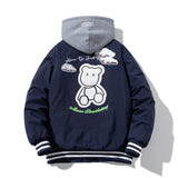 Varsity Jacket Embroidered Flight Suit Baseball Uniform Hooded Jacket