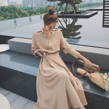 Kendall Jenner Wedding Guest Dress  Waist Slimming Elegant Slightly Mature Style Goddess Temperament Shirtdress