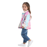 Children Jean Jackets Children's Tie-Dyed Velvet Long-Sleeved Denim Jacket