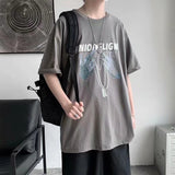 Men T-Shirts Loose Printed I Half Sleeve