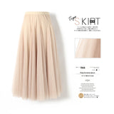 MIDI Mauve Skirt Slimming A- line Skirt Cover Slim Purple Gauze Skirt