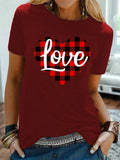 Valentine's Day T Shirt Men's Short-Sleeved European and American Top T-shirt
