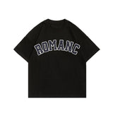 Men T Shitrs Letter Patch Embroidered Crew Neck