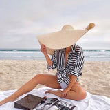 Big Hats Spring/Summer Big Brim Straw Hat Beach Sun-Proof