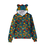 Bearbrick Hoodie Mushroom Element Cat Ears Hooded Sweater Children'S Clothing