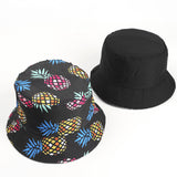 Bucket Hat Fishing Cap Cotton Print Fisherman Hat Fruit Print Fashion Casual