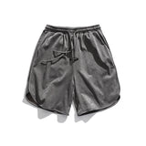 Men Shorts Summer Men's Solid Color Casual Shorts Retro Loose