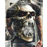 Skull Apparel 3D Retro Skull Gossip Printing