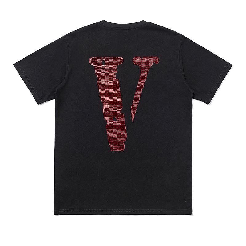 Vlone Men And Women Couple Personality Plus Size Retro Sports Short Sleeve Tshirt
