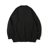 Men Sweater Printed Sweater Men's Loose round Neck Sweater