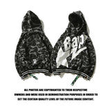 Bathing Ape XINGX Camo Black Sweatshirt Camouflage Hoodie