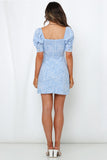 Coachella Music Festival Outfits Puff Sleeve Small Split Sexy Summer Dress