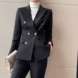 Interview Suit Women Black Suit Female Spring and Autumn Coat