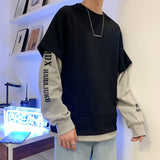 Men's Sweatshirt Fall Loose-Fitting Pullover round-Neck Jacket