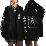 Anime Hoddies Anime Attack on Titan Zipper Sweater Leisure Sports Sweater Coat