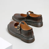 Mary Jane Shoes Mary Jane Shoes Flat Summer Leather Shoes For Women