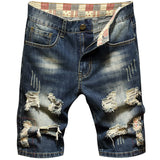 Men Jorts Loose Straight Five-Point Pants Large Size Men's Denim Shorts