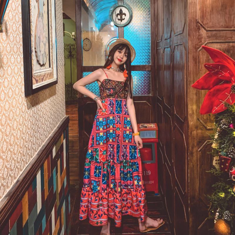 Gypsy Style Dresses Ethnic Style Strap Embroidery