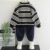 Toddler Boys Sweater Boys Spring and Autumn Suit Casual Two-Piece Suit