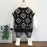 Toddler Boys Jackets Boys' Sweater Vest V-neck Cardigan