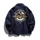 Man Fall Outfis Autumn Clothes Retro Creative Letter Print Jacket Boys Hip Hop Baggy Casual Jacket