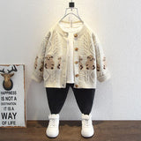 Toddler Boys Sweater Boys' Autumn Cardigan Children Bear Sweater