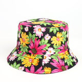Bucket Hat Fishing Cap Cotton Print Fisherman Hat Female Sun-Proof Bucket Hat Fashion Sun Hat