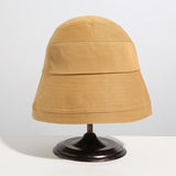 Women Bucket Hat Fisherman Cover Face Solid Color Wide Brim Bucket