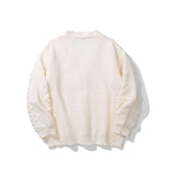 Men Sweater Solid Color Simple Towel Embroidery Knitwear Coat Men's Sweater