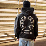 Askyurself Hoodie Men's Clothing Hip Hop Print Velvet Padded Hooded Sweatshirt