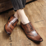 Men's Dress Shoes Classic Leather Oxfords Casual Cushioned Loafer Shoes Men's Shoes Retro Business