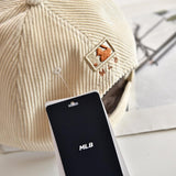 Yankee and Dogers Baseball Cap Autumn and Winter New Letter Embroidery Corduroy Baseball Cap
