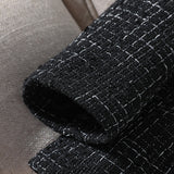 Interview Suit Women Glossy Black Plaid Coat for Women