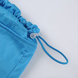 Julia Fox Low Rise Jeans Fashion Drawstring Waist Tight Lightweight All-Matching Casual Pants Hot Girl Slimming Sports Trousers