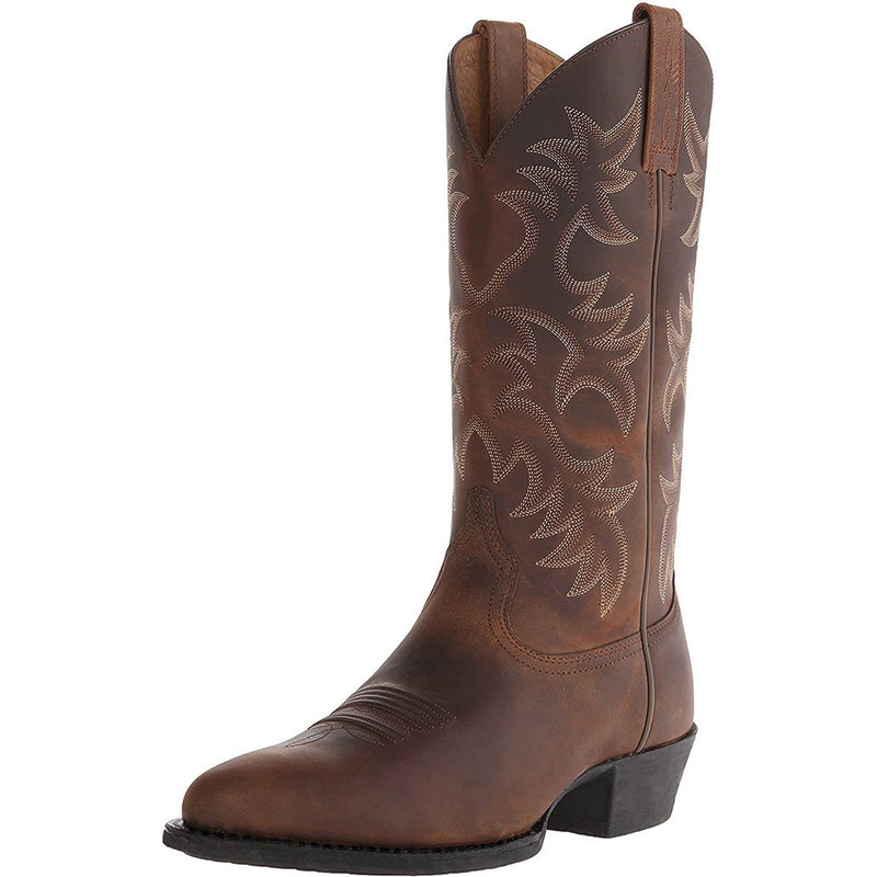 Yellowstone Cowboy Boots Embroidered High Heel Men'S Cowboy Boot Winter