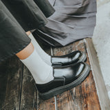 Mary Jane Shoes Black Autumn And Winter Women'S Shoes Loafers