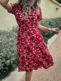 Nine Britton Dress Red Small Floral Dress
