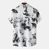 Camp Collar Shirt Short Sleeve Print