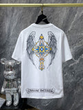 CHH Chrome Hearts T Shirts Angel Wings Cross Short Sleeve T-shirt