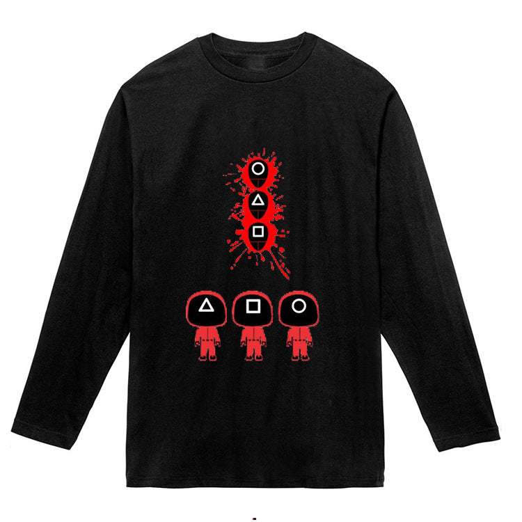 Squid Game Costume Printed Men's and Women's Long Sleeves T-shirt