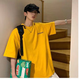 Men T-shirt Loose and Simple Top Half Sleeve