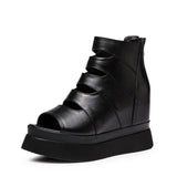 Platform Heels for Women Summer Peep Toe Hollow Sandals
