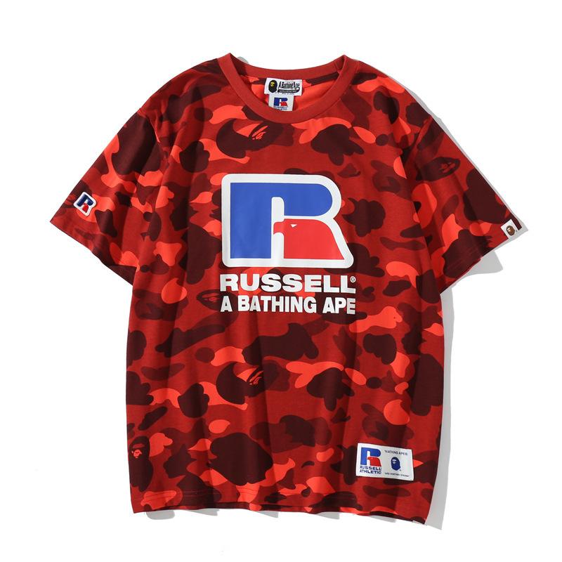 Bathing Ape T Shirt Summer Camouflage Short Sleeve T-shirt