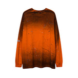 Man Fall Outfits Hip Hop High Street Tie-Dyed Long-Sleeved T-shirt Men's and Women's Oversize Pullover Thin Sweater