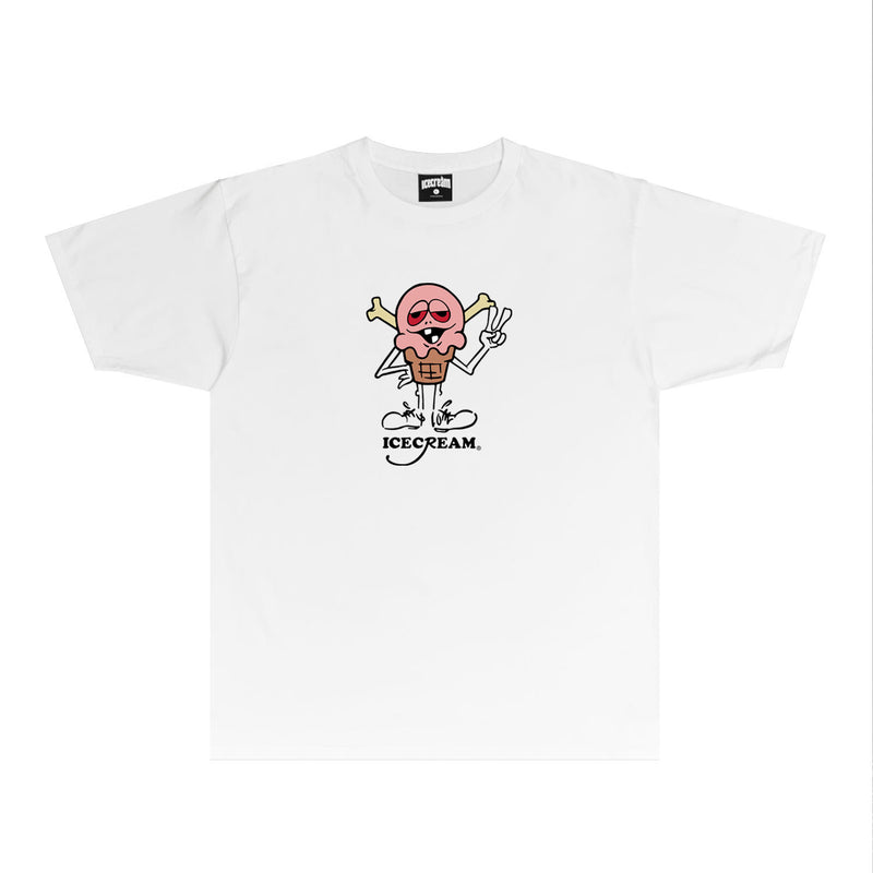 Ice Cream Running Dog T Shirt Loose Printed Audio Rap T-shirt