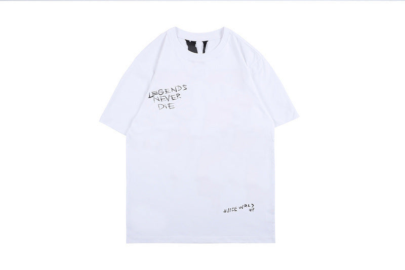 Vlone T Shirt Short Sleeve T-Shirt Printed High Street Hip Hop Men'S And Women'S Able Half Sleeve