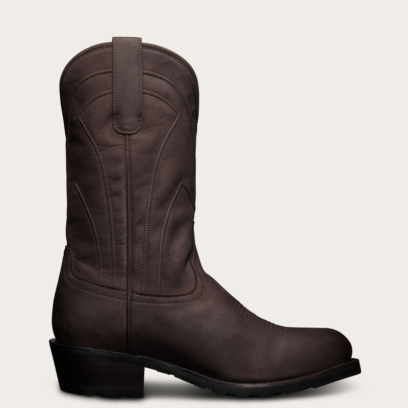 Western Shoes Autumn and Winter Men's Shoes round Toe Mid-Calf Sleeve Personality Men's Boots