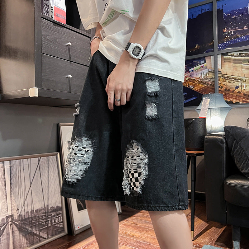 Men Denim Shorts Men's Summer