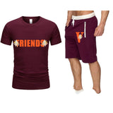 Vlone T Shirts & Shorts 2 Piece Set Summer Trendy Shorts Men'S Casual
