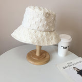 Women Bucket Hat Sunshade Bubble Fold Bucket Hat